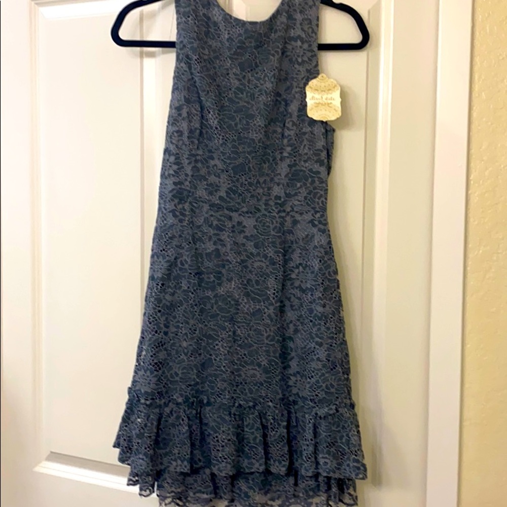 Brand new gray lace dress